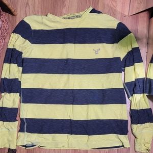Yellow And Grey Striped American Eagle Outfitters L